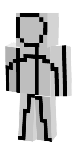 Black skin: body, back render
