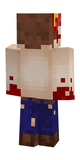 Blue skin: body, back render