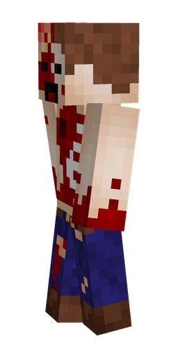 Blue skin: body, left side render