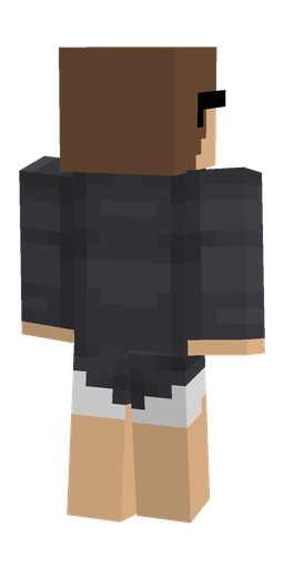 Black skin: body, back render