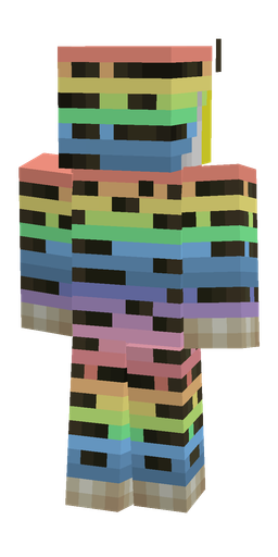 Blue skin: body, back render