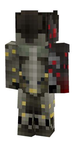Black skin: body, back render