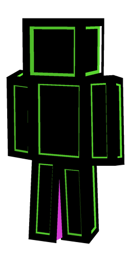 Black skin: body, back render