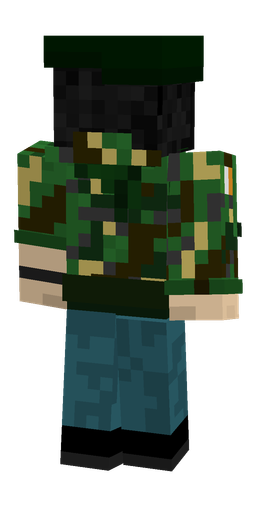 Black skin: body, back render