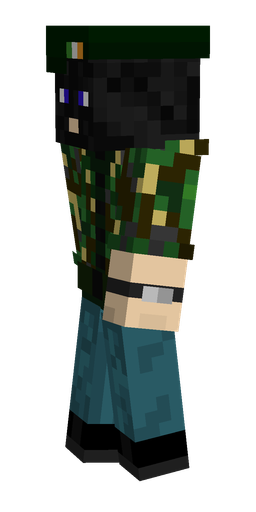 Black skin: body, left side render