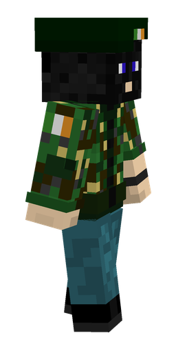 Black skin: body, right side render