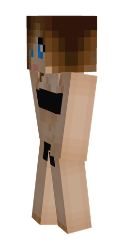 Brown skin: body, left side render