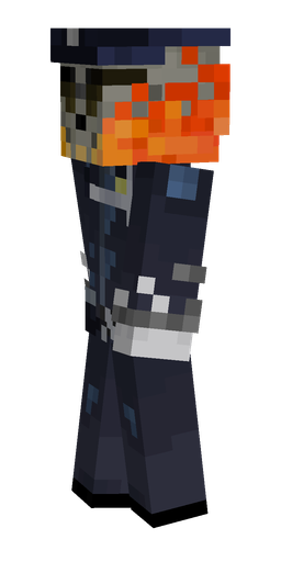 Blue skin: body, left side render