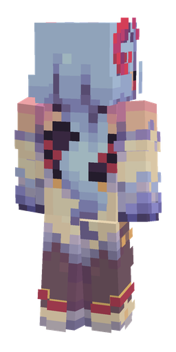 Blue skin: body, back render