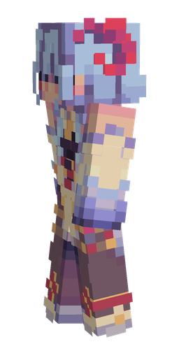 Blue skin: body, left side render