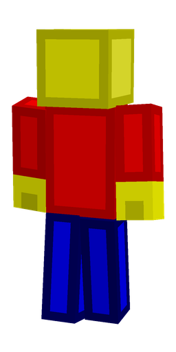 Blue skin: body, back render