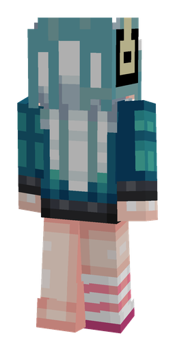 Blue skin: body, back render