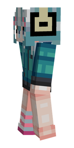 Blue skin: body, left side render