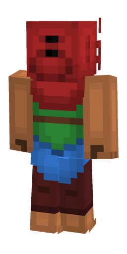 Blue skin: body, back render