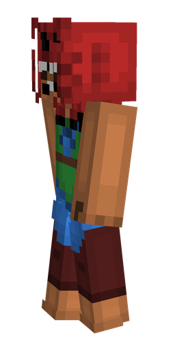 Blue skin: body, left side render
