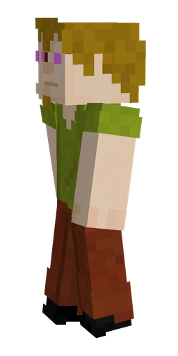 Brown skin: body, left side render