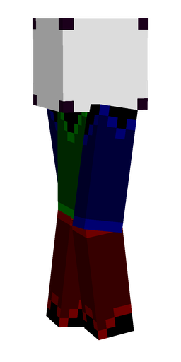 Black skin: body, left side render
