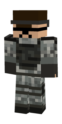 Black skin: body, back render