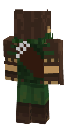 Brown skin: body, back render