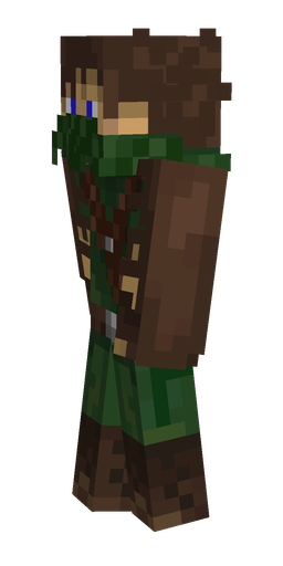Brown skin: body, left side render