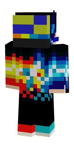 Black skin: body, back render