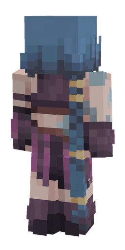 Black skin: body, back render