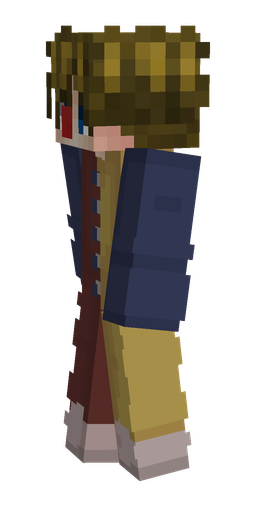 Blue skin: body, left side render
