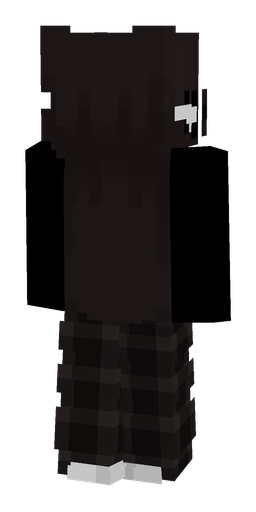 Black skin: body, back render