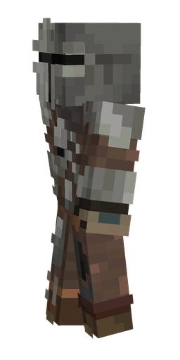 Brown skin: body, left side render