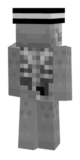 Dark skin: body, back render