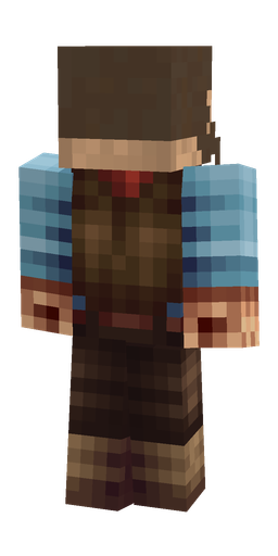 Blue skin: body, back render