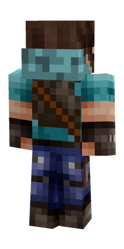 Black skin: body, back render