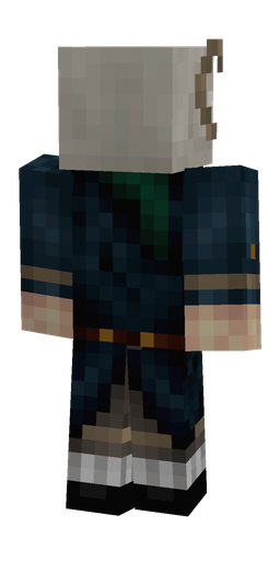 Black skin: body, back render
