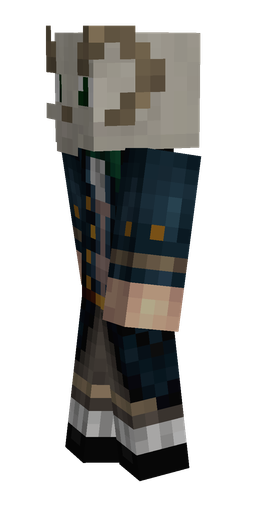 Black skin: body, left side render