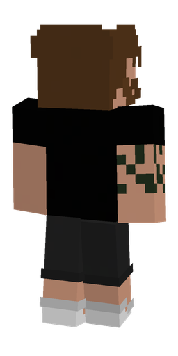 Black skin: body, back render