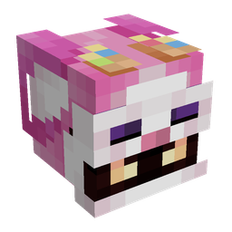 Pink skin: head render