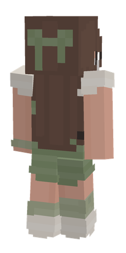 Brown skin: body, back render