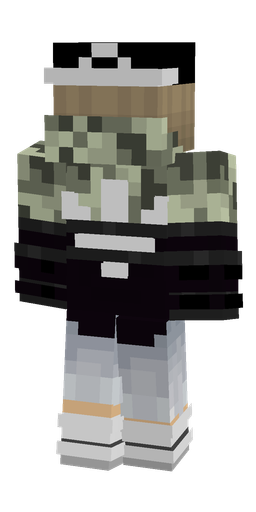 Black skin: body, back render