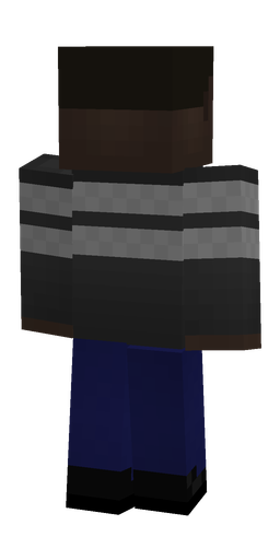 Black skin: body, back render