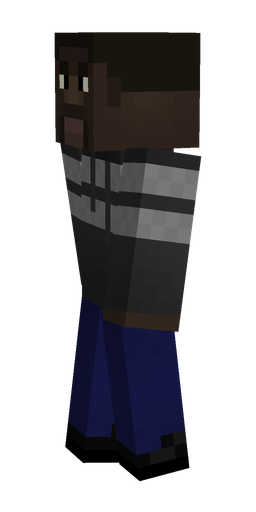 Black skin: body, left side render