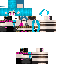 Black skin: raw texture render
