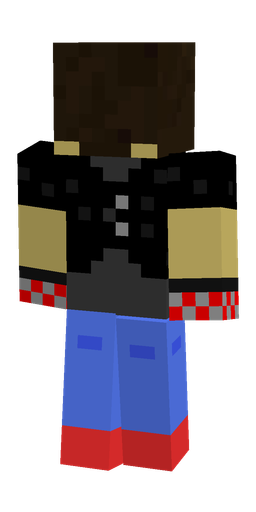 Black skin: body, back render