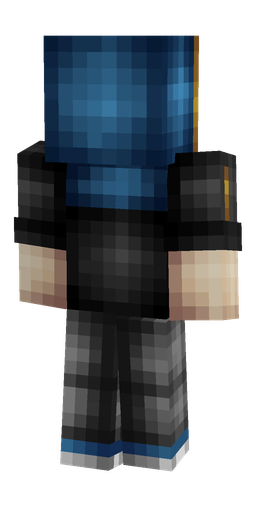 Black skin: body, back render