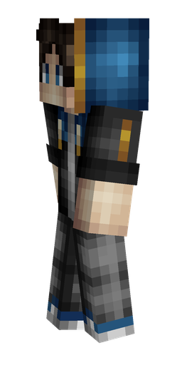Black skin: body, left side render