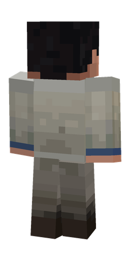 Black skin: body, back render