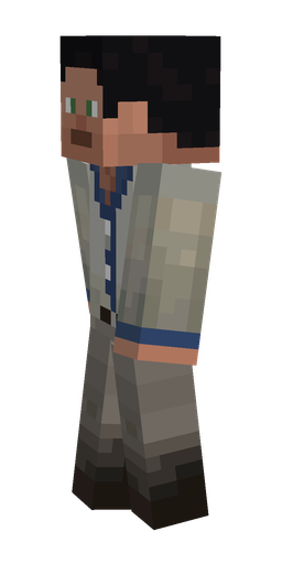 Black skin: body, left side render