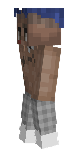 Brown skin: body, left side render