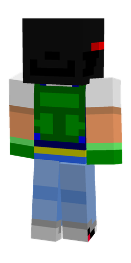 Black skin: body, back render