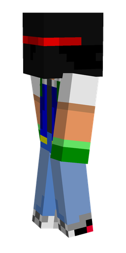 Black skin: body, left side render