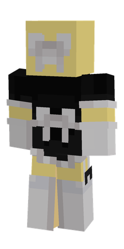 Black skin: body, back render